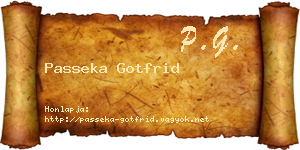 Passeka Gotfrid névjegykártya